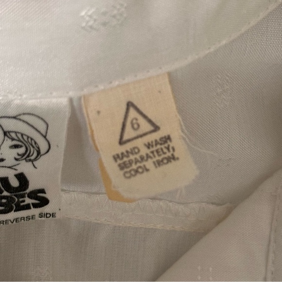 Vintage 70s YOU BABES Ivory Blouse – Puff Sleeve Pintuck Peasant Top Cottagecore - Picture 11 of 14